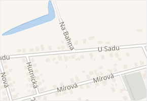U Sadu v obci Vřesina - mapa ulice