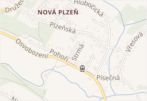 Lomená v obci Vřesina - mapa ulice