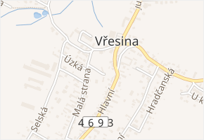 Na potůčku v obci Vřesina - mapa ulice
