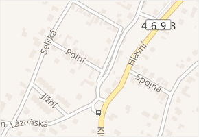 Polní v obci Vřesina - mapa ulice
