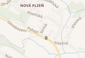 Strmá v obci Vřesina - mapa ulice