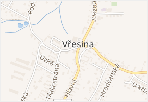 Svaživá v obci Vřesina - mapa ulice