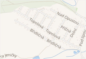 Topolová v obci Vřesina - mapa ulice