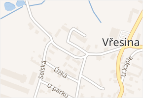 Zahrádkářská v obci Vřesina - mapa ulice