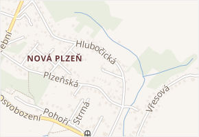 Zahradní v obci Vřesina - mapa ulice