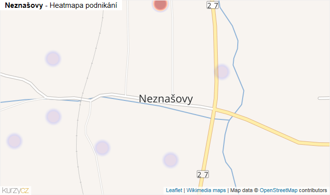 Mapa Neznašovy - Firmy v části obce.