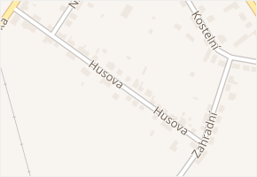 Husova v obci Vroutek - mapa ulice