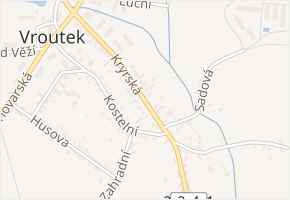 Kryrská v obci Vroutek - mapa ulice