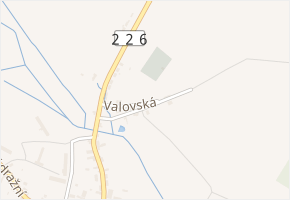 Valovská v obci Vroutek - mapa ulice