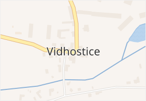 Vidhostice v obci Vroutek - mapa části obce