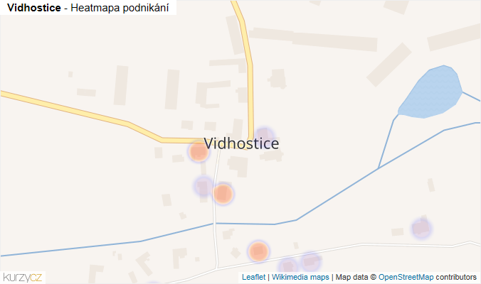 Mapa Vidhostice - Firmy v části obce.