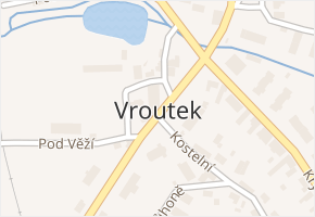 Vroutek v obci Vroutek - mapa části obce