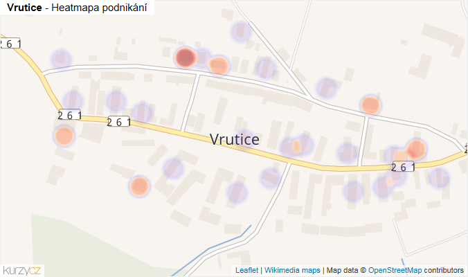 Mapa Vrutice - Firmy v části obce.