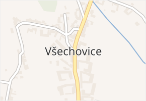 Všechovice v obci Všechovice - mapa části obce