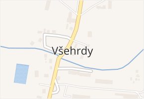 Autopošta Chomutov v obci Všehrdy - mapa ulice