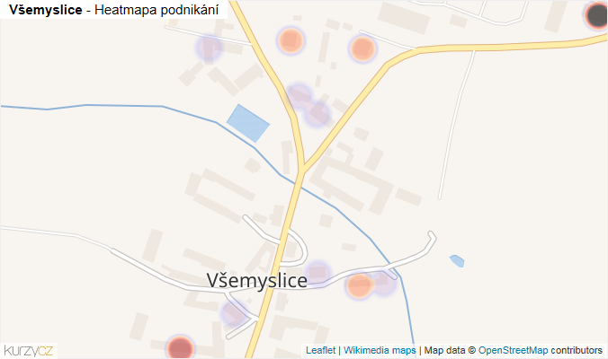 Mapa Všemyslice - Firmy v části obce.