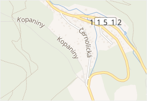 Kopaniny v obci Všenory - mapa ulice