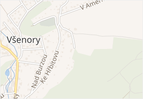 Na Podstádlí v obci Všenory - mapa ulice