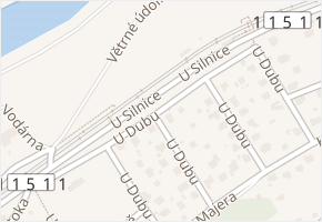 U Dubu v obci Všenory - mapa ulice