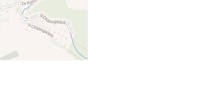 V Chaloupkách v obci Všenory - mapa ulice