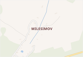 Milesimov v obci Všeradov - mapa části obce