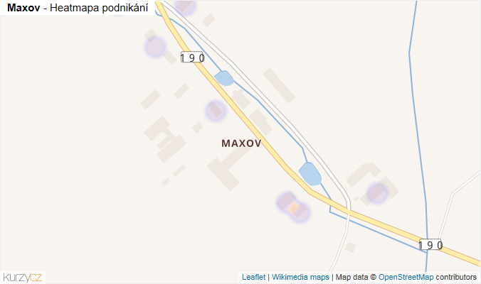 Mapa Maxov - Firmy v části obce.