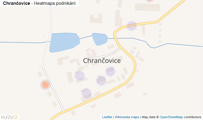 Mapa Chrančovice - Firmy v části obce.