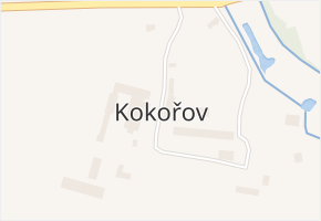 Kokořov v obci Všeruby - mapa části obce