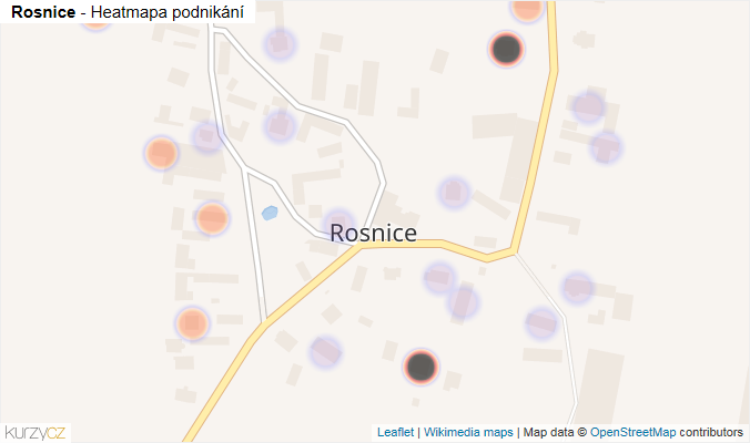 Mapa Rosnice - Firmy v části obce.