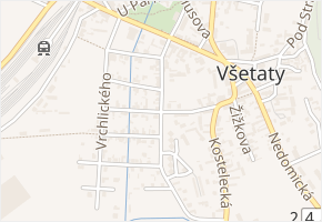 Havlíčkova v obci Všetaty - mapa ulice