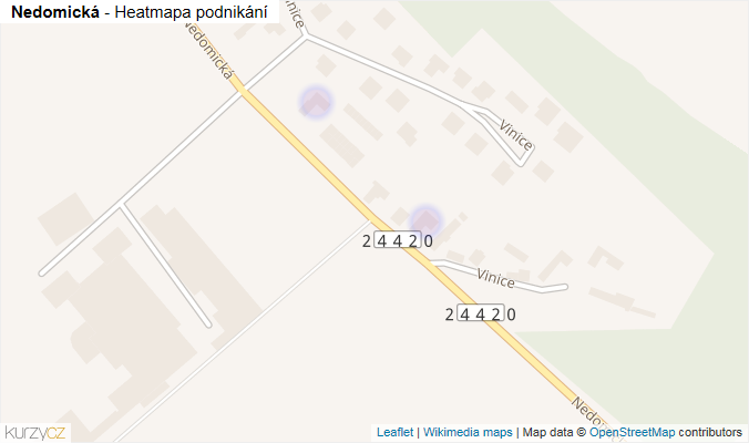 Mapa Nedomická - Firmy v ulici.