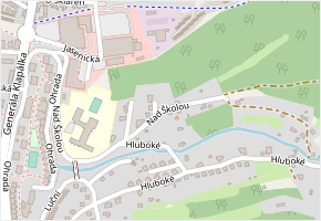 Nad Školou v obci Vsetín - mapa ulice
