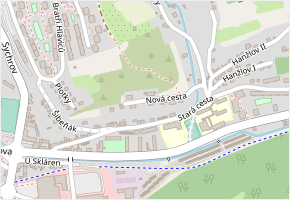 Nová cesta v obci Vsetín - mapa ulice