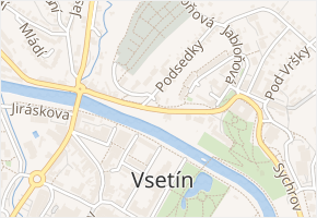 Palackého v obci Vsetín - mapa ulice