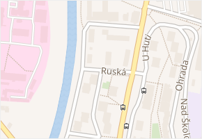 Ruská v obci Vsetín - mapa ulice