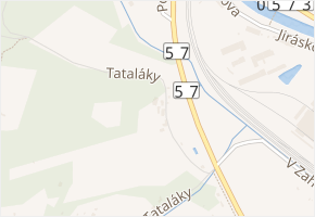 Tataláky v obci Vsetín - mapa ulice