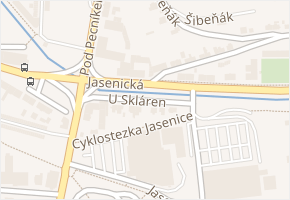 U Skláren v obci Vsetín - mapa ulice