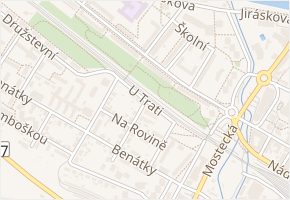 U Trati v obci Vsetín - mapa ulice
