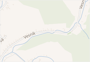 Vesník v obci Vsetín - mapa ulice