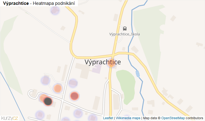 Mapa Výprachtice - Firmy v části obce.