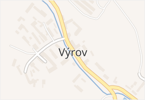 Výrov v obci Výrov - mapa části obce
