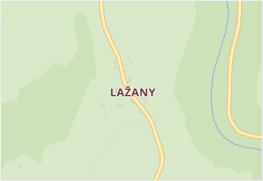Lažany v obci Vyskeř - mapa části obce