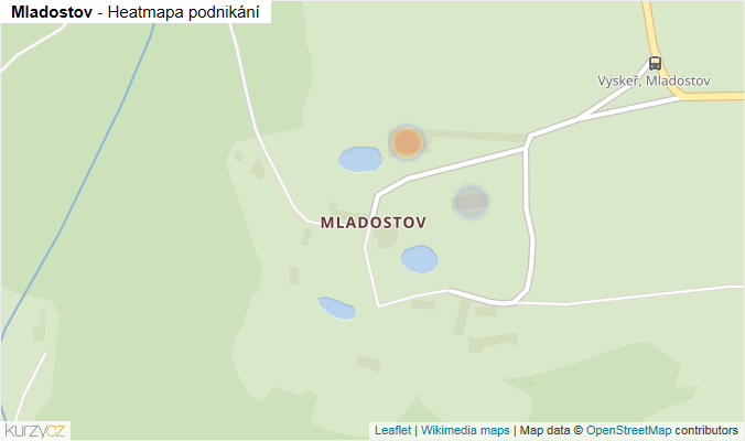 Mapa Mladostov - Firmy v části obce.