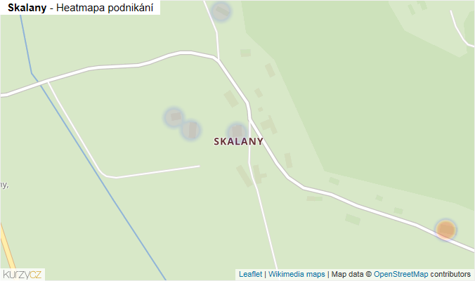 Mapa Skalany - Firmy v části obce.