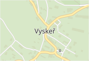 Vyskeř v obci Vyskeř - mapa části obce