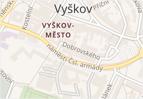 Dobrovského v obci Vyškov - mapa ulice