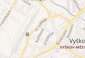 Heydukova v obci Vyškov - mapa ulice