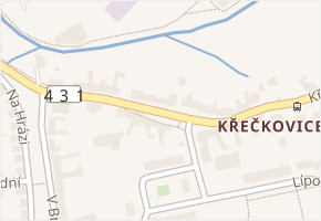 Křečkovská v obci Vyškov - mapa ulice
