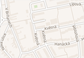 Květná v obci Vyškov - mapa ulice