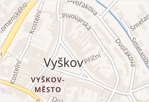 Masarykovo náměstí v obci Vyškov - mapa ulice